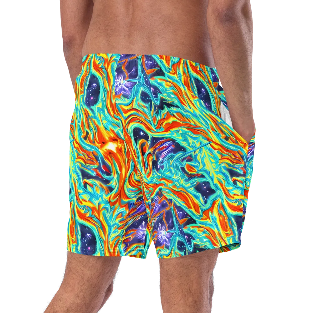 Ultramarine Ember on Swim Trunks — Right Back