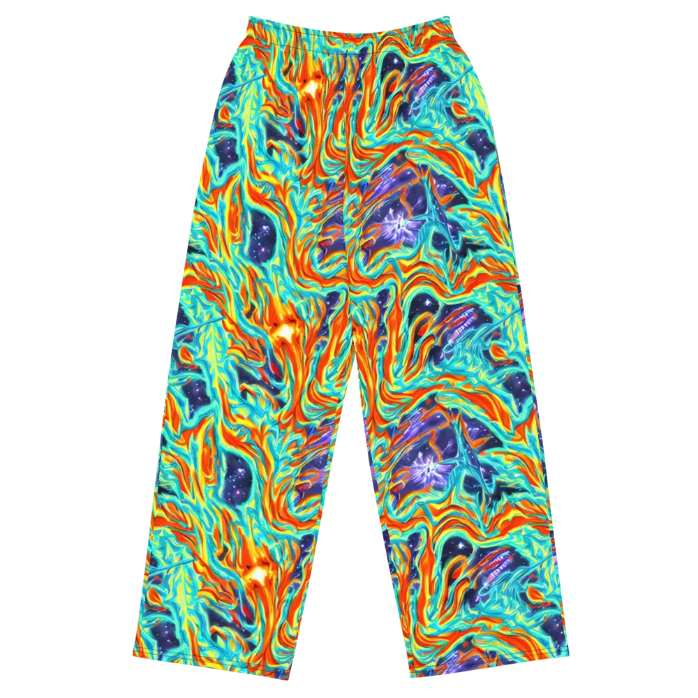 Ultramarine Ember on Wide-Leg Pants — Front