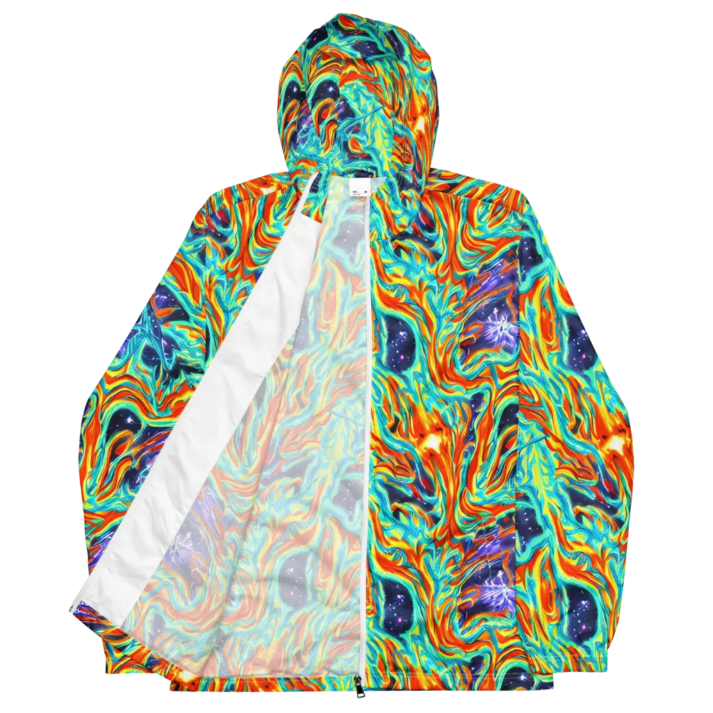 Ultramarine Ember on Men's Windbreaker — Front
