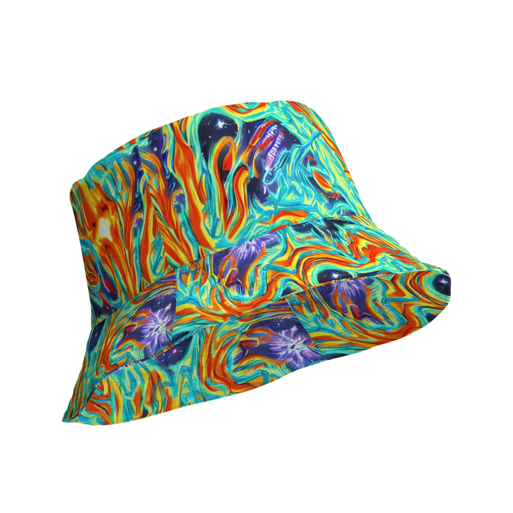 Ultramarine Ember on Reversible Bucket Hat — Product details Outside