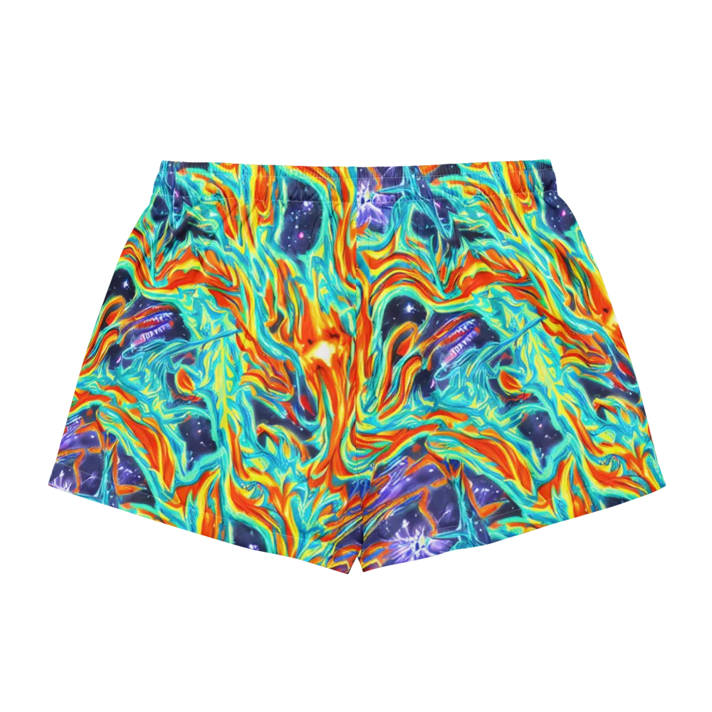 Ultramarine Ember on Women's Pajama Shorts — Back