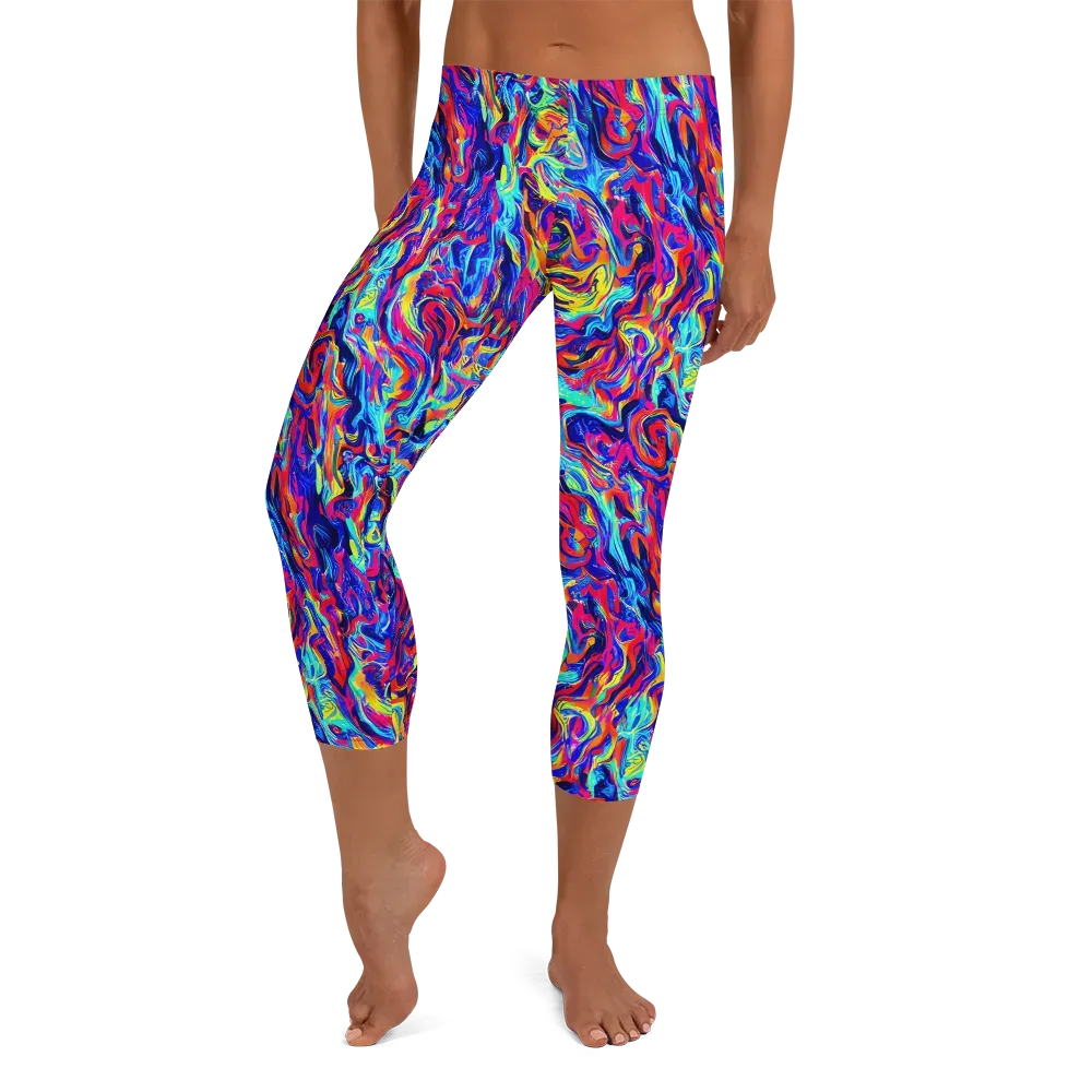 Solar Electric on Capri Leggings — Front