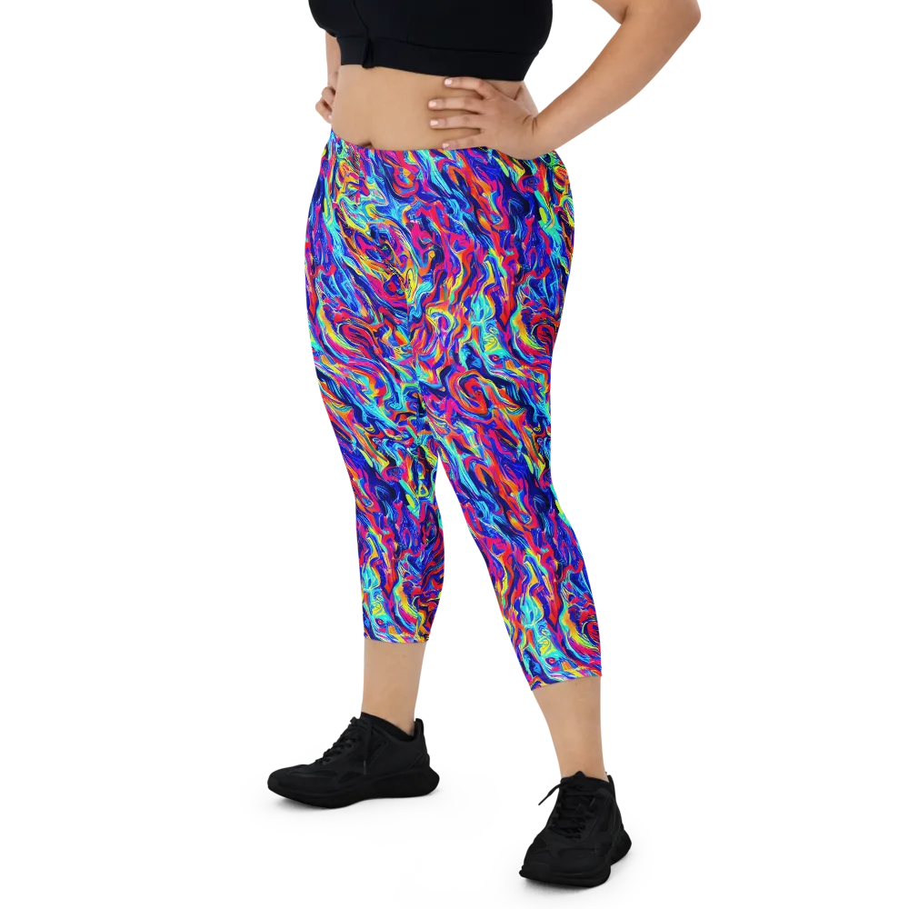 Solar Electric on Capri Leggings — Front