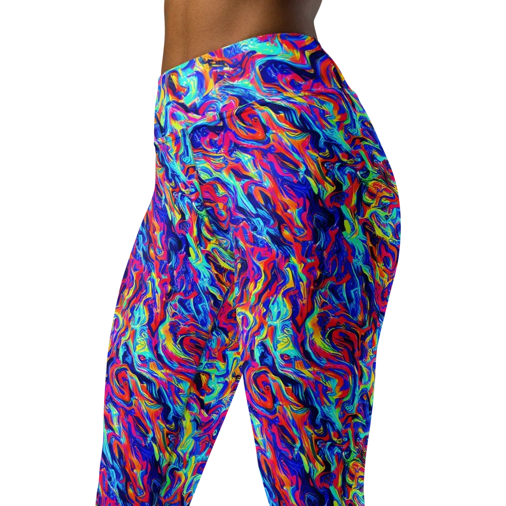Solar Electric on Yoga Leggings — Left Front