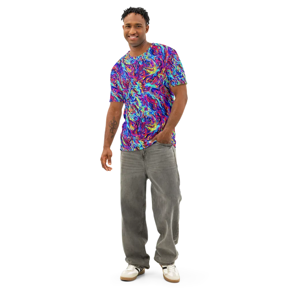 Solar Electric on Men's Cotton Crew Neck T-Shirt — Front