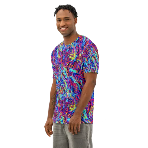 Solar Electric on a Men's Cotton Crew Neck T-Shirt
