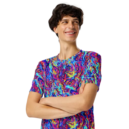 Solar Electric on a Men's Crew Neck T-Shirt