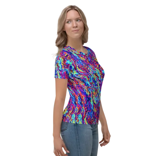 Solar Electric on a Women's Crew Neck T-Shirt