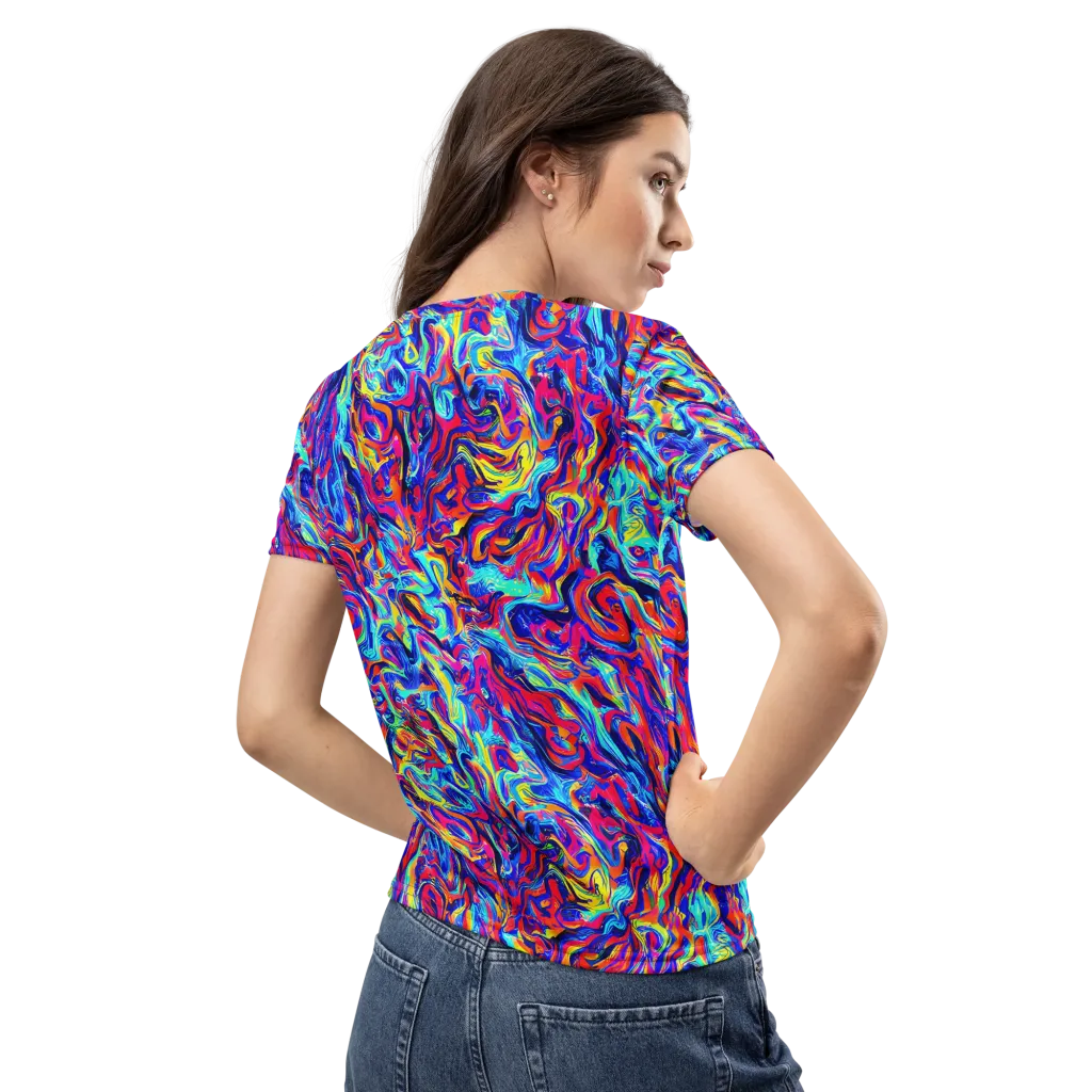 Solar Electric on Women's Crew Neck T-Shirt — Back