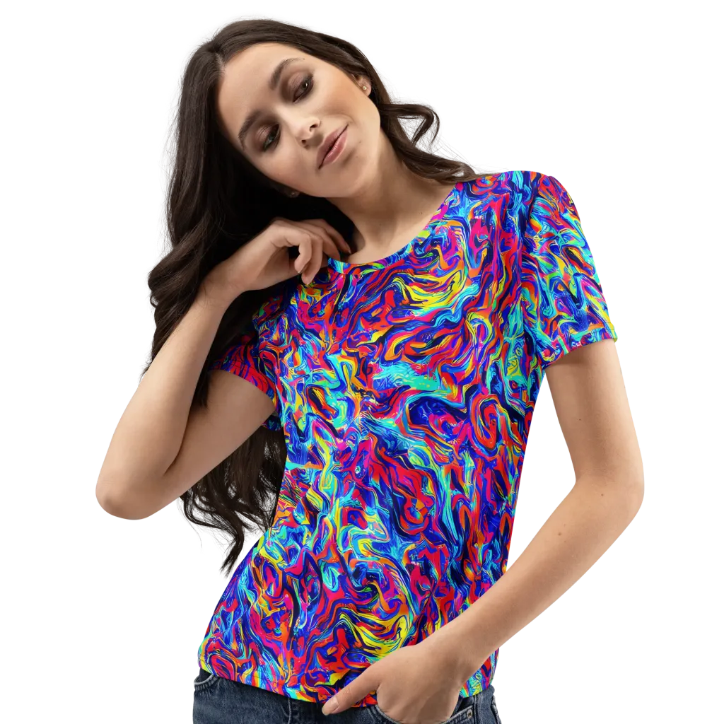 Solar Electric on Women's Crew Neck T-Shirt — Left Front