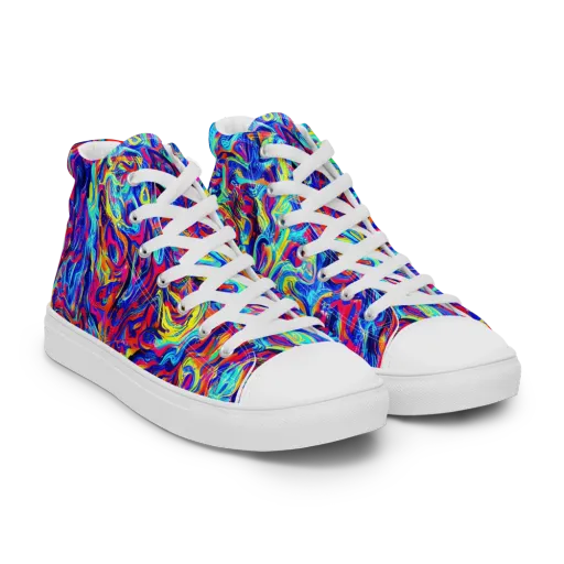 Solar Electric on a Women's High Top Canvas Shoes