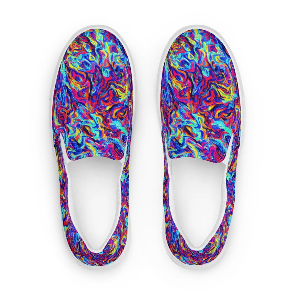 Solar Electric on Men's Slip-On Canvas Shoes — Front