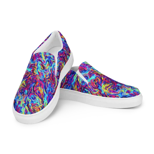 Solar Electric on a Men's Slip-On Canvas Shoes