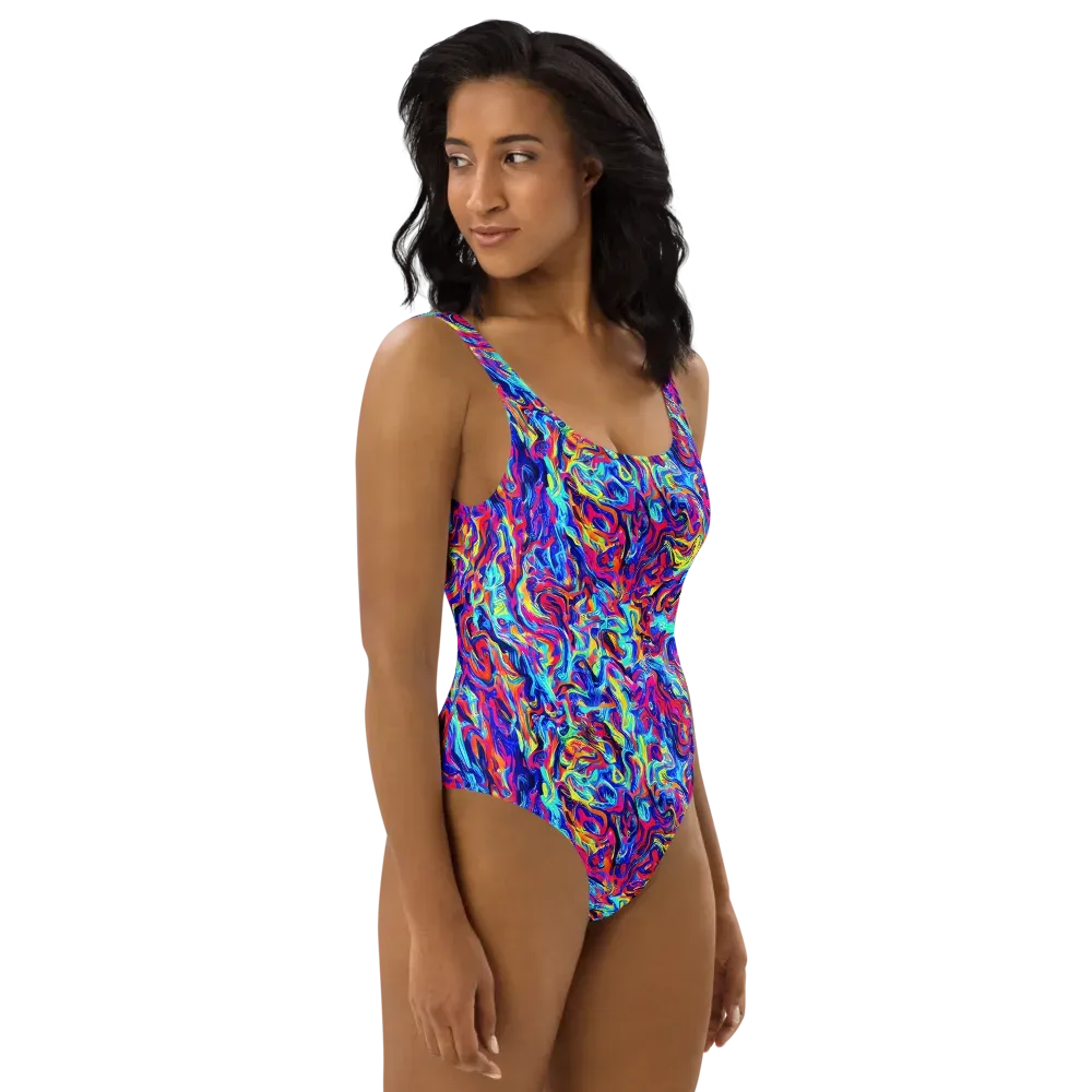 Solar Electric on One-Piece Swimsuit — Right
