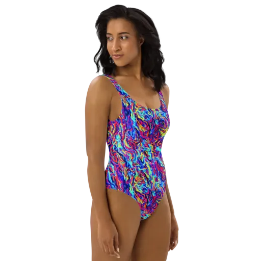 Solar Electric on a One-Piece Swimsuit