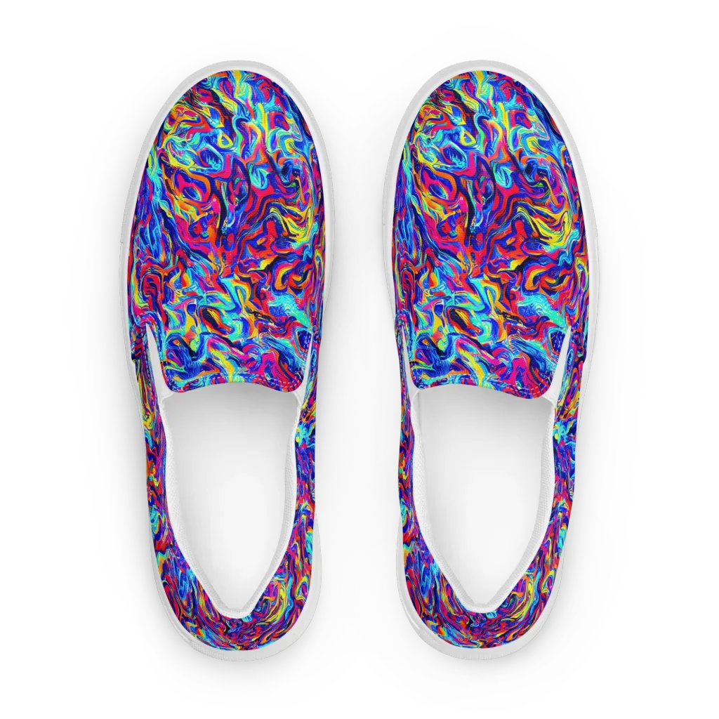 Solar Electric on Women's Slip-On Canvas Shoes — Front