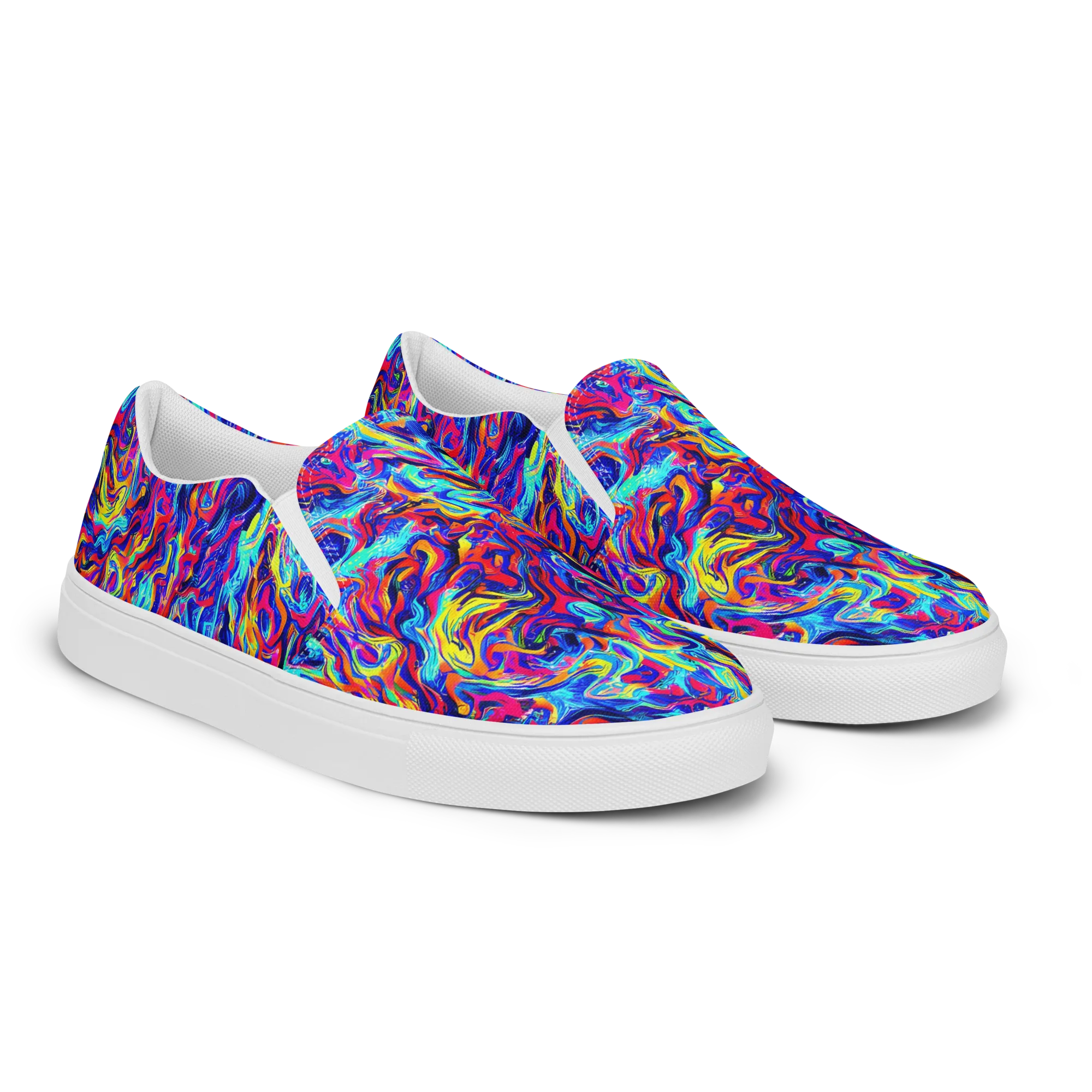 Solar Electric on Women's Slip-On Canvas Shoes — Right Front