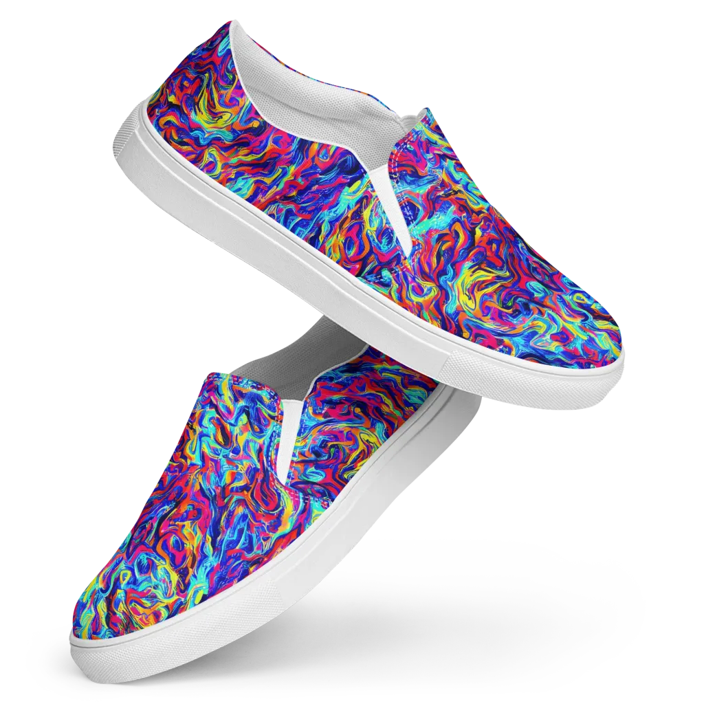 Solar Electric on Women's Slip-On Canvas Shoes — Front