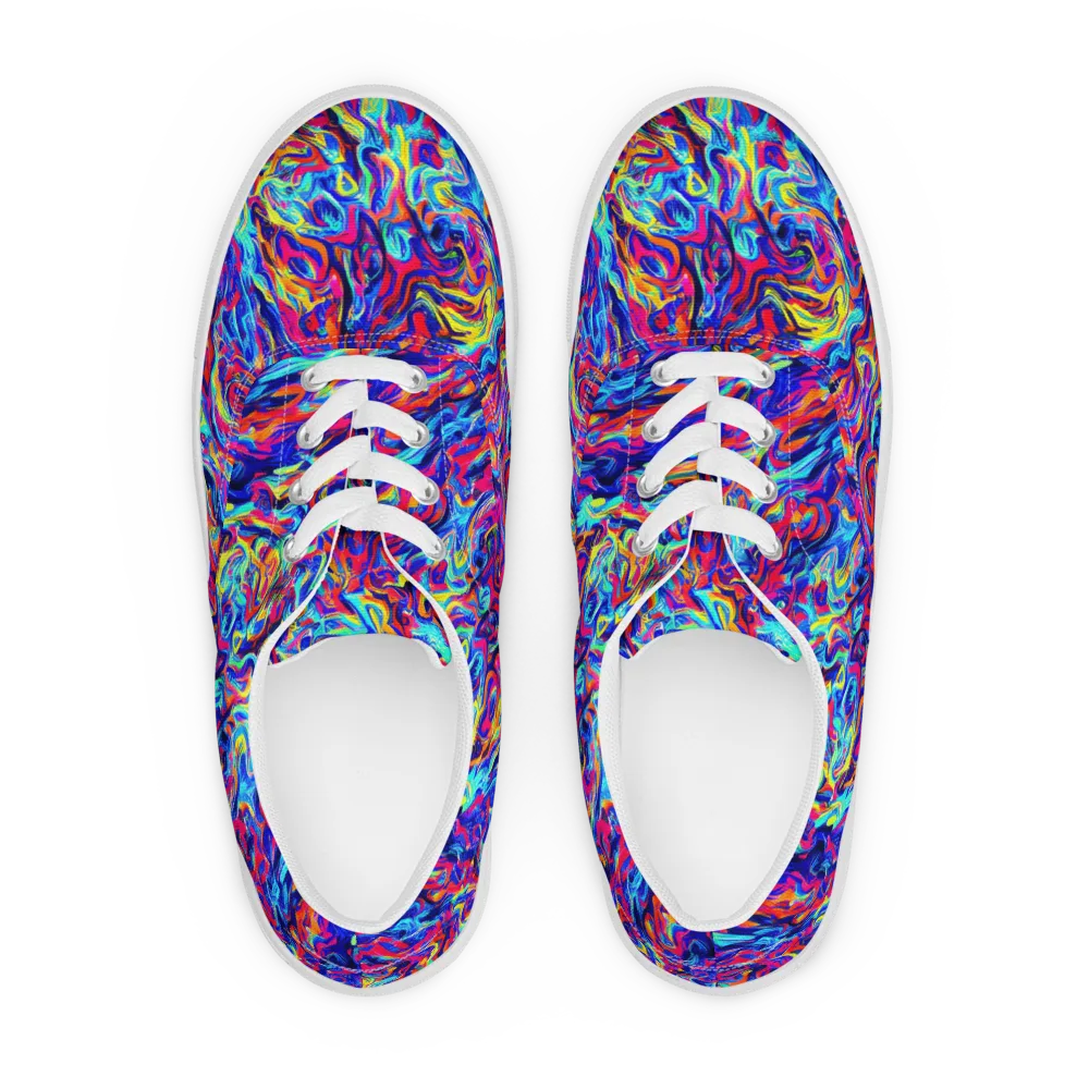 Solar Electric on Men's Lace-Up Canvas Shoes — Front