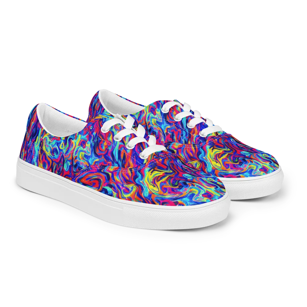 Solar Electric on Men's Lace-Up Canvas Shoes — Right Front