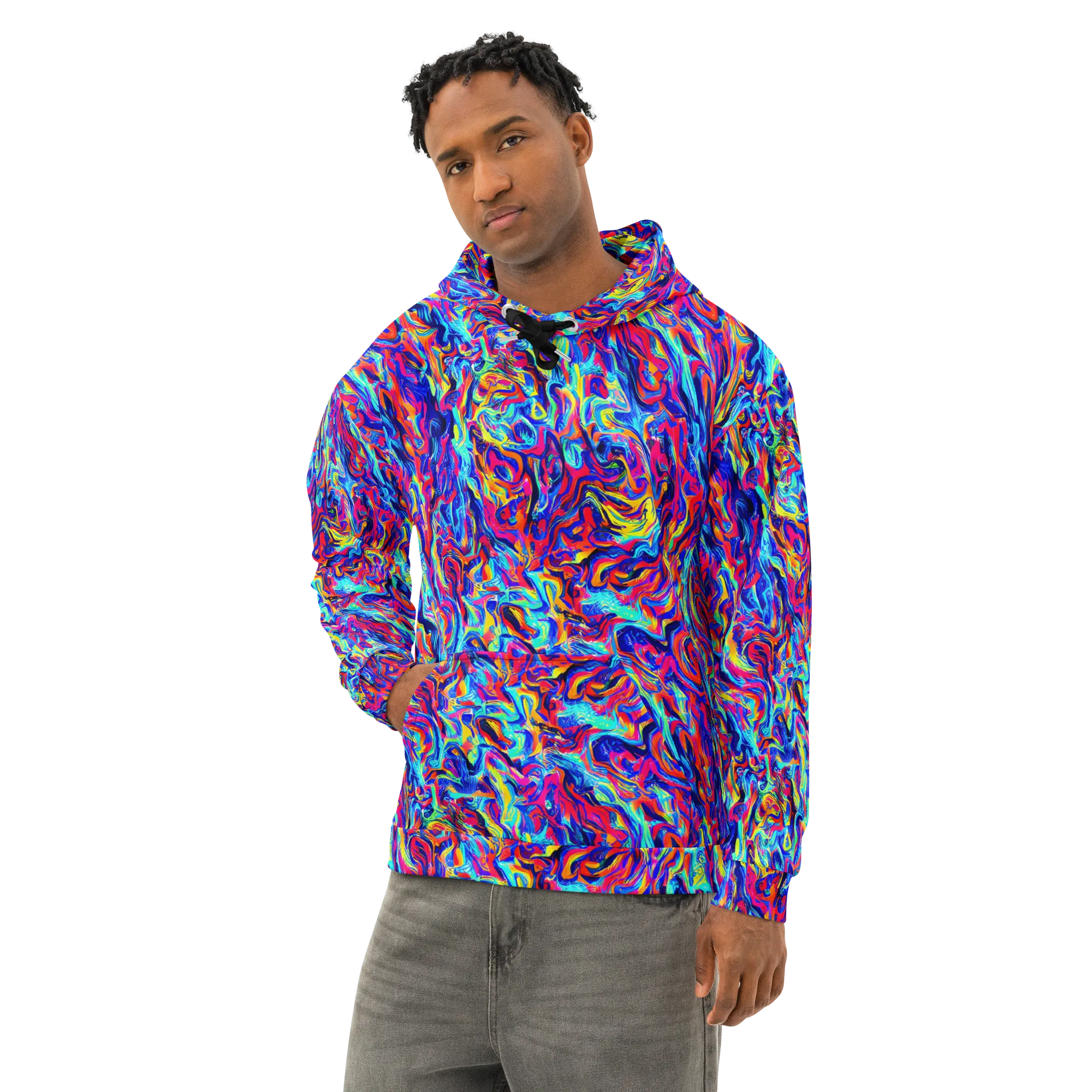 Solar Electric on Cotton Hoodie — Left Front