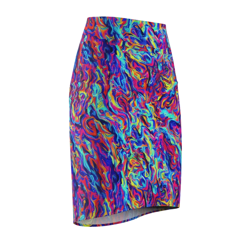Solar Electric on Pencil Skirt — Front Side