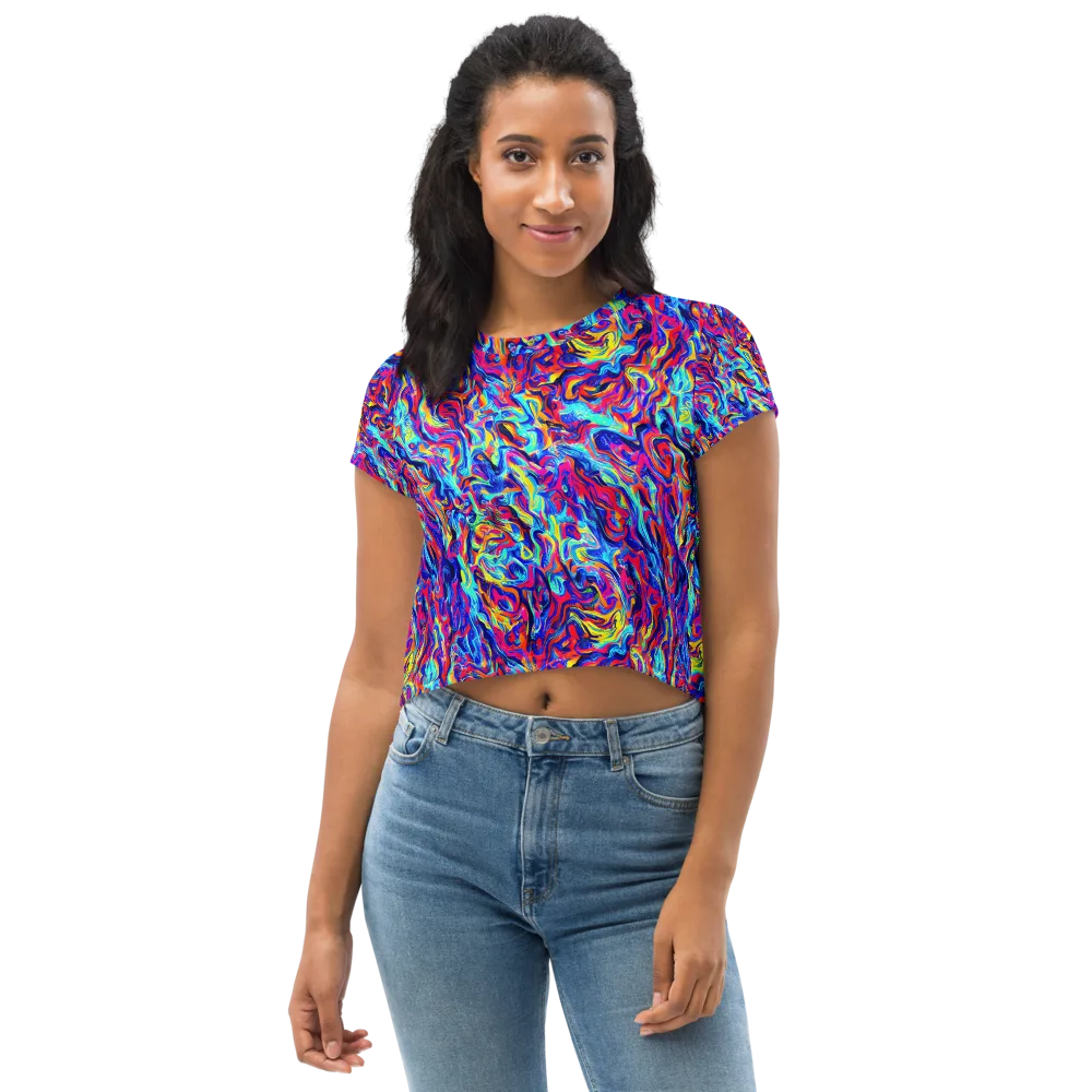 Solar Electric on Crop Tee — Front