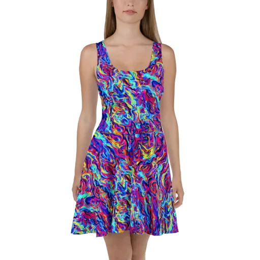 Solar Electric on a Skater Dress