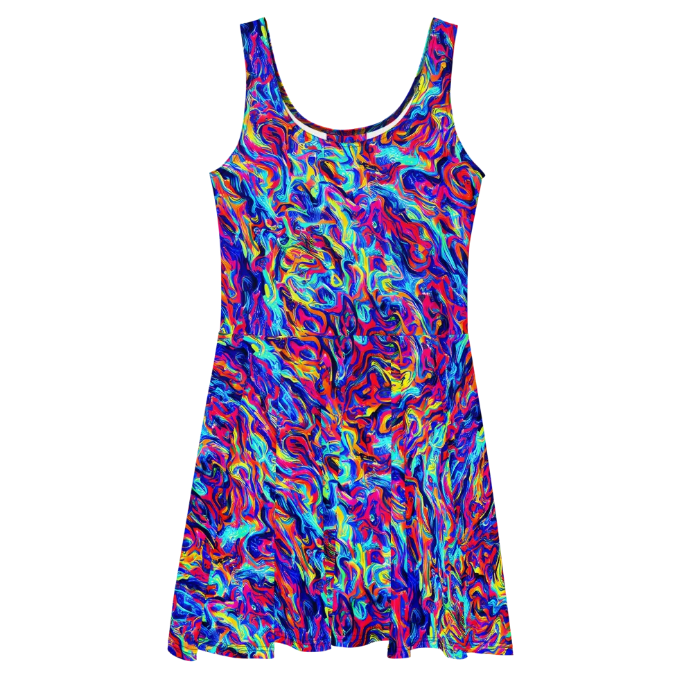 Solar Electric on Skater Dress — Front