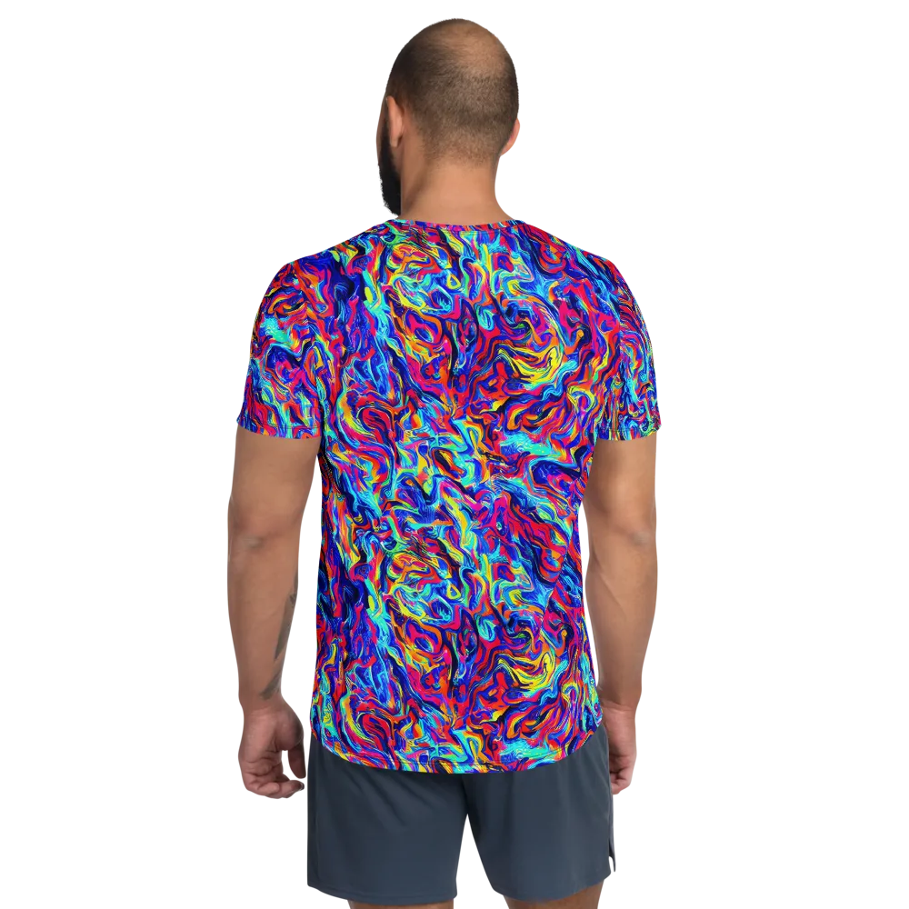 Solar Electric on Men's Athletic T-Shirt — Back