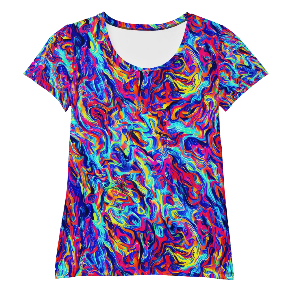 Solar Electric on Women's Athletic T-Shirt — Front