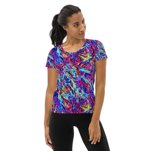 Solar Electric on a Women's Athletic T-Shirt
