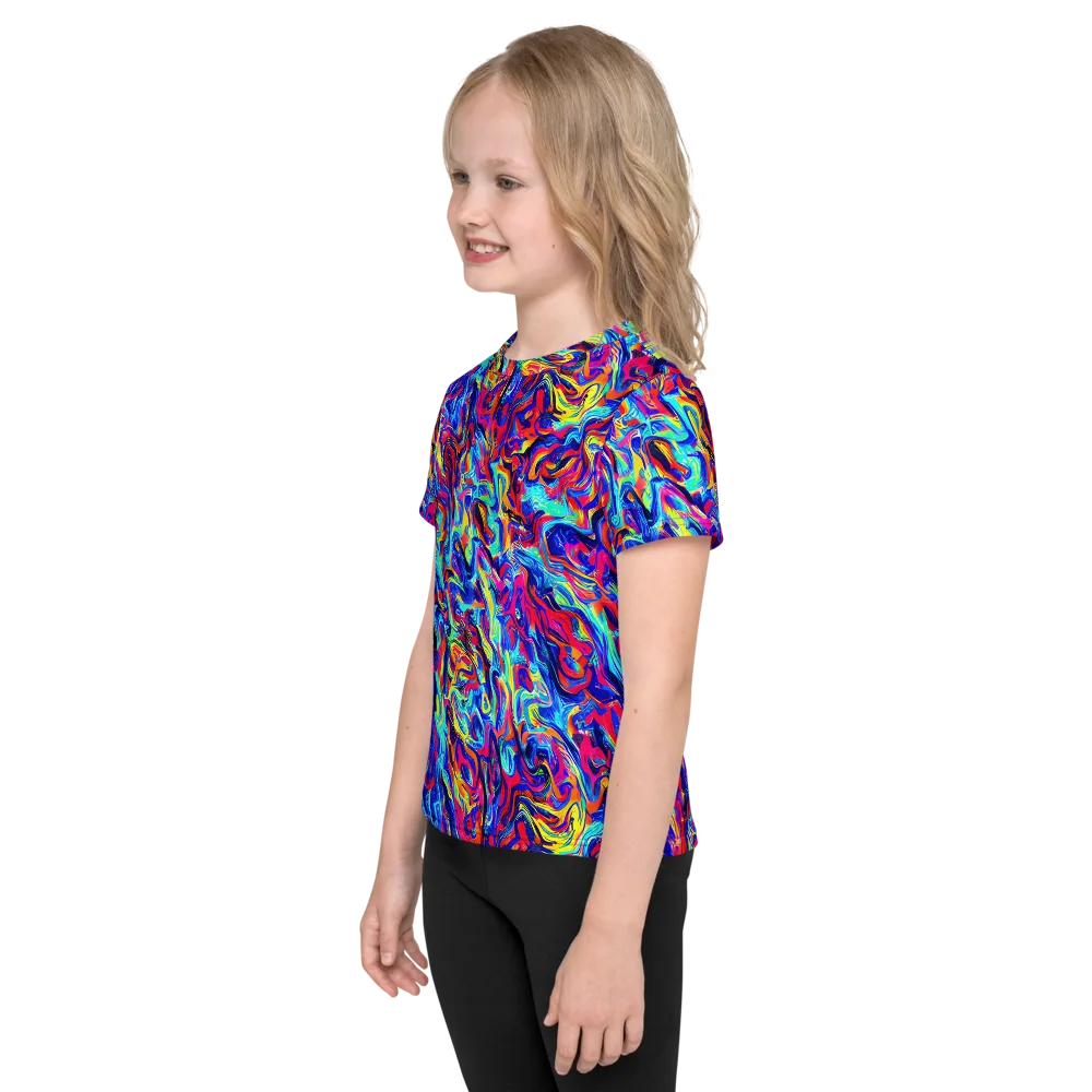 Solar Electric on Kids Crew Neck T-Shirt — Left