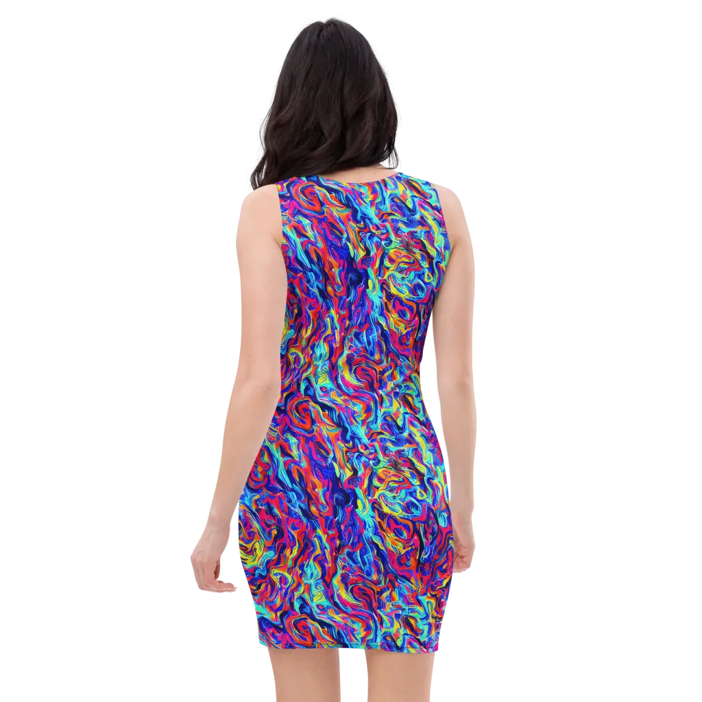 Solar Electric on Bodycon Dress — Back