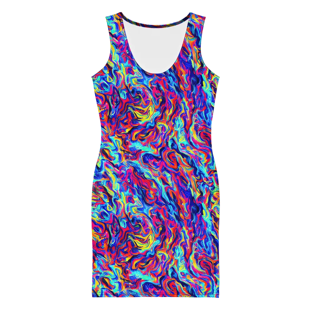 Solar Electric on Bodycon Dress — Front