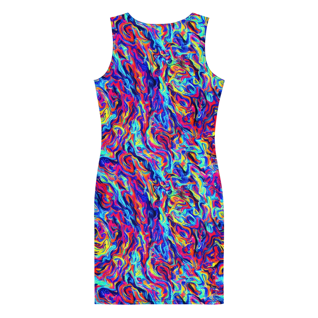 Solar Electric on Bodycon Dress — Back