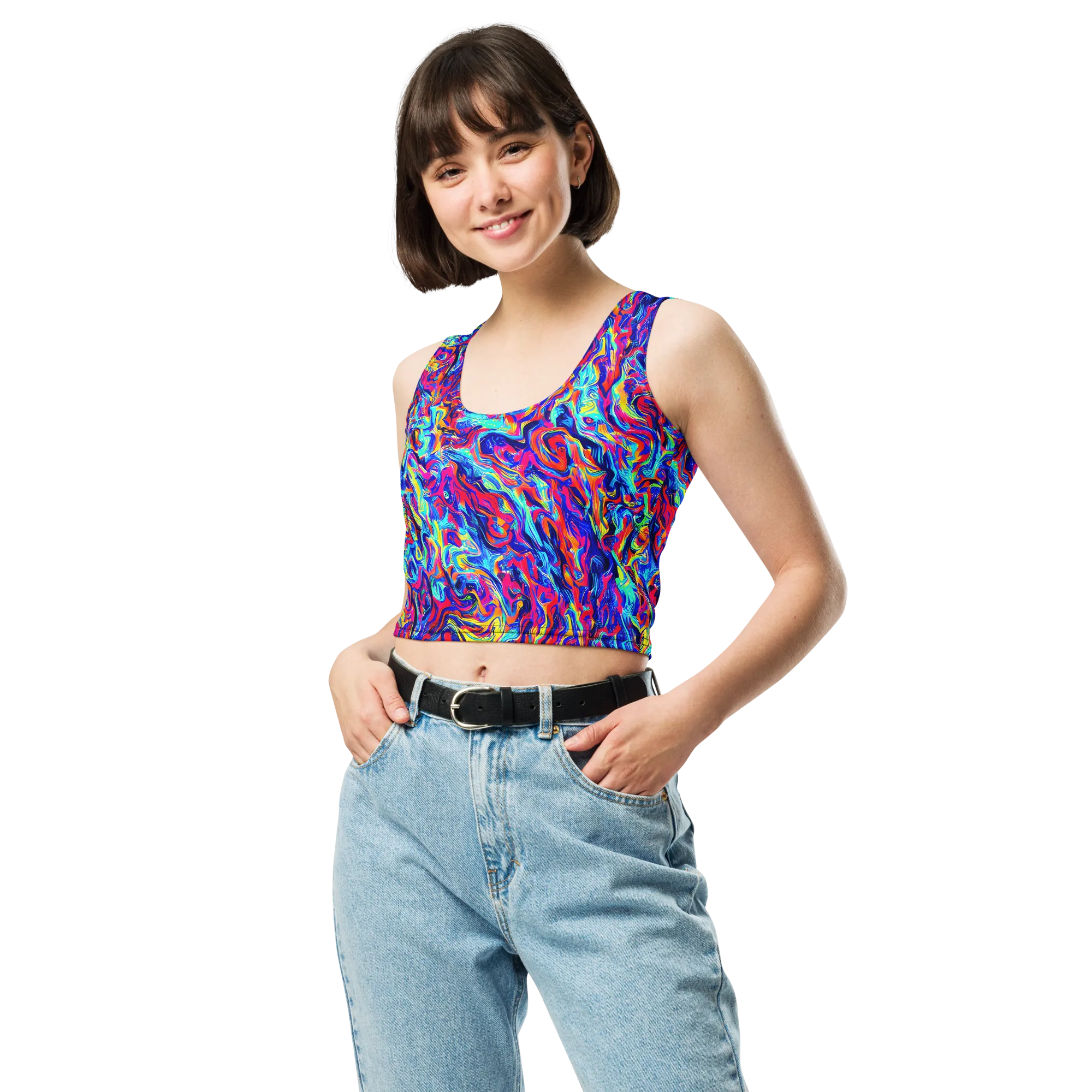 Solar Electric on Crop Top — Front
