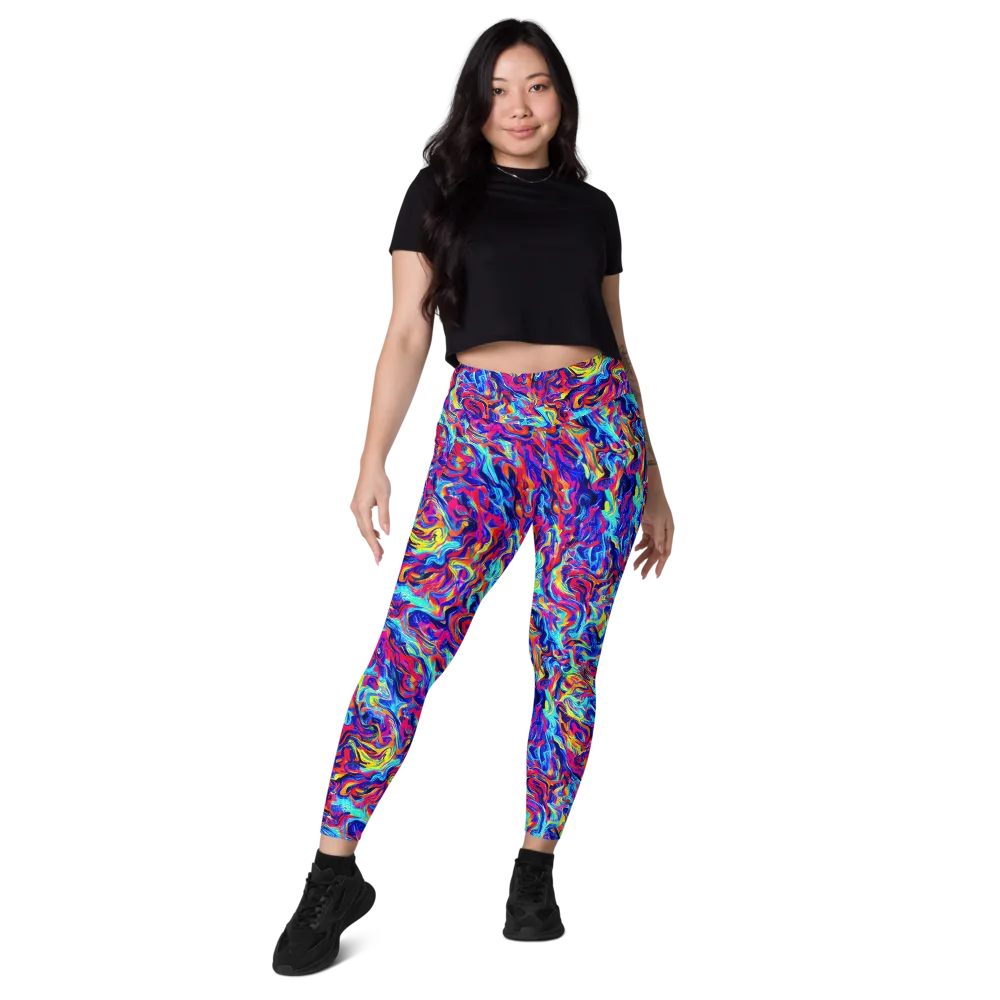 Solar Electric on Leggings with Pockets — Front
