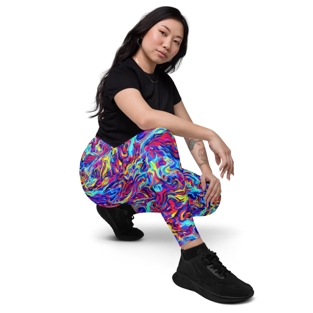 Solar Electric on Leggings with Pockets — Right Front