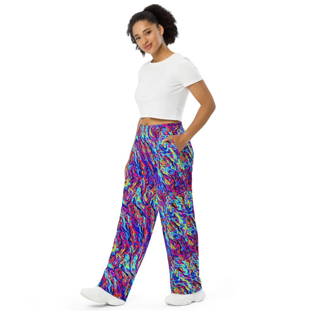 Solar Electric on Wide-Leg Pants — Left Front