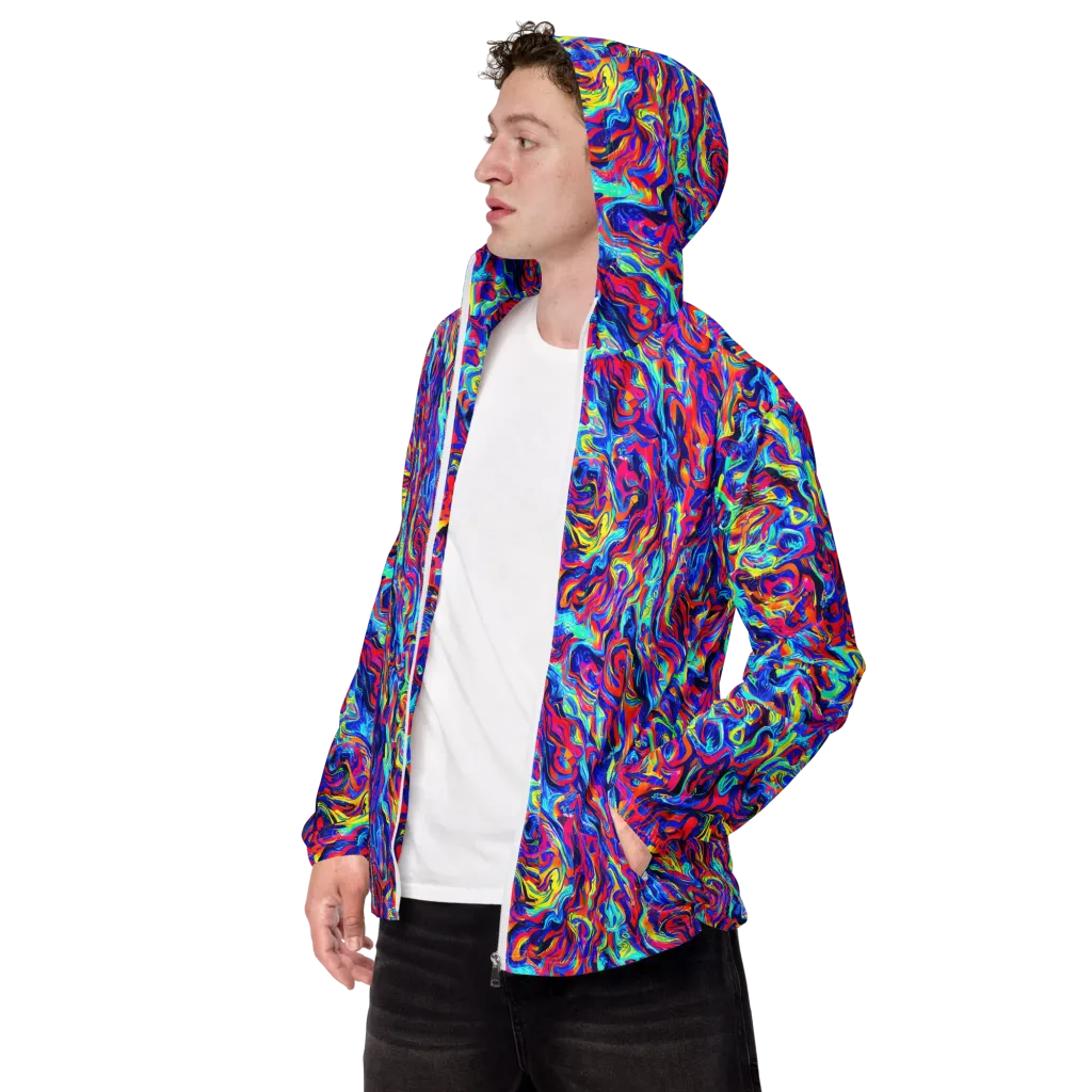 Solar Electric on Men's Windbreaker — Left Front