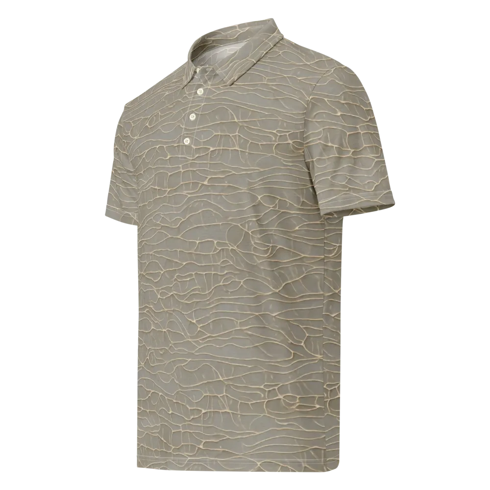 Ivory Vein on Men's Slim Fit Polo Shirt — Left Front