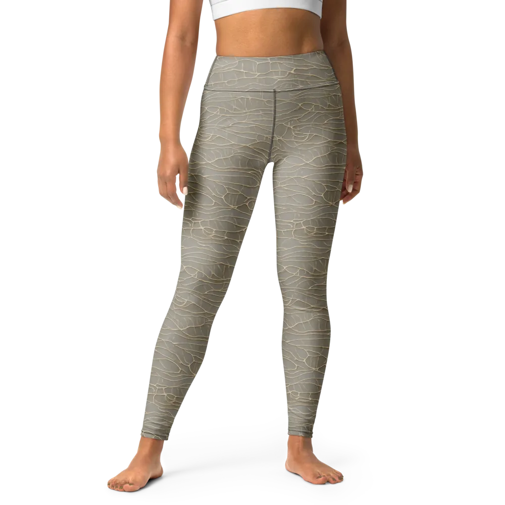 Ivory Vein on Yoga Leggings — Front