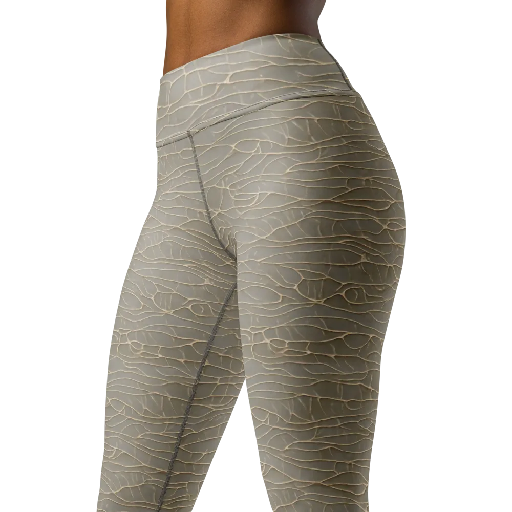 Ivory Vein on Yoga Leggings — Left Front