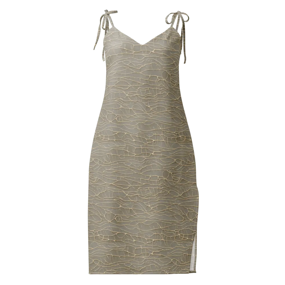 Ivory Vein on Slip Dress — Front