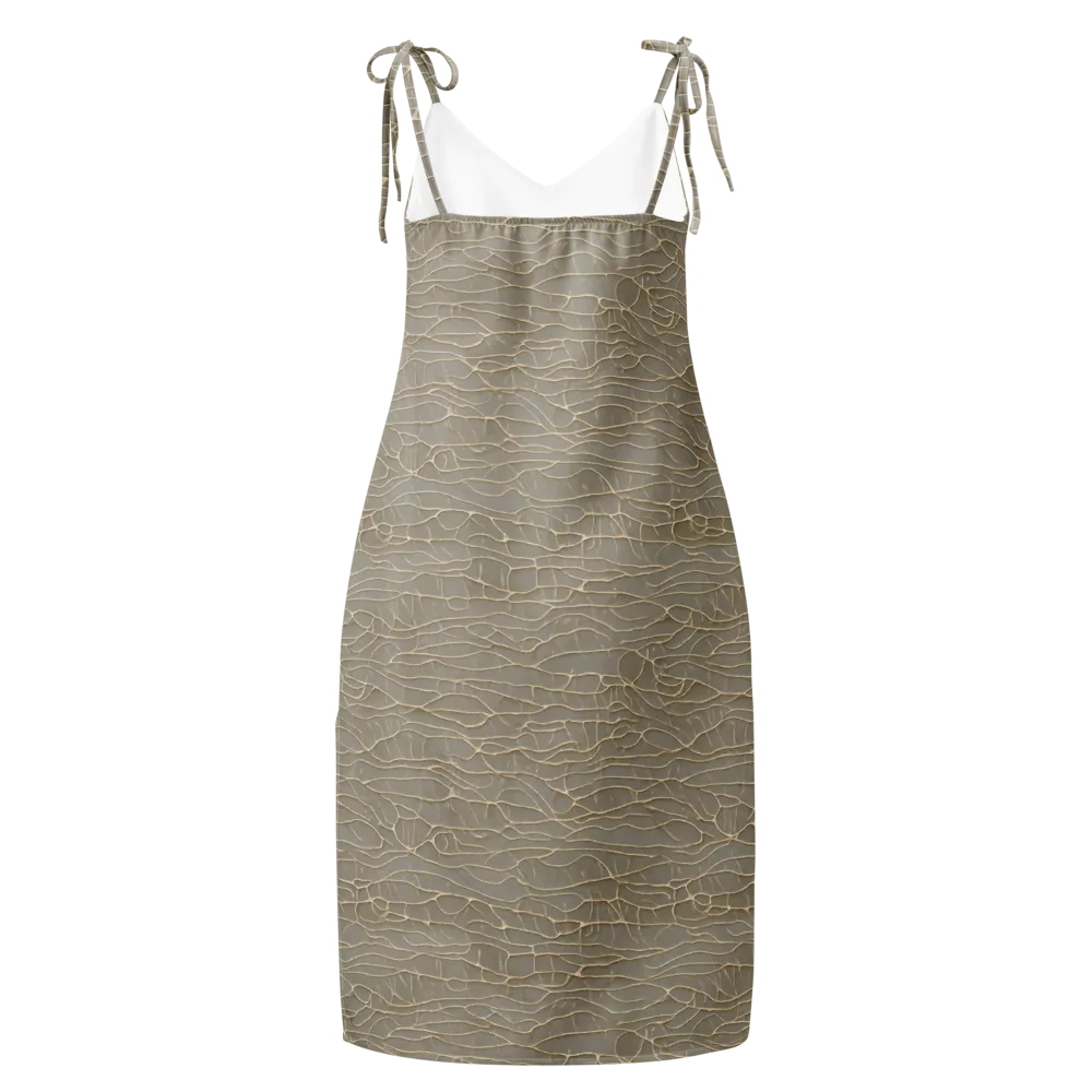 Ivory Vein on Slip Dress — Back
