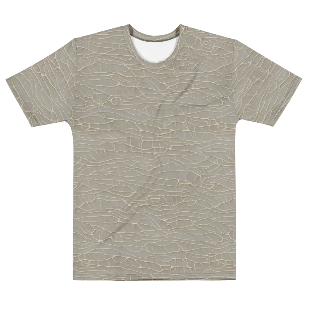 Ivory Vein on Men's Cotton Crew Neck T-Shirt — Front