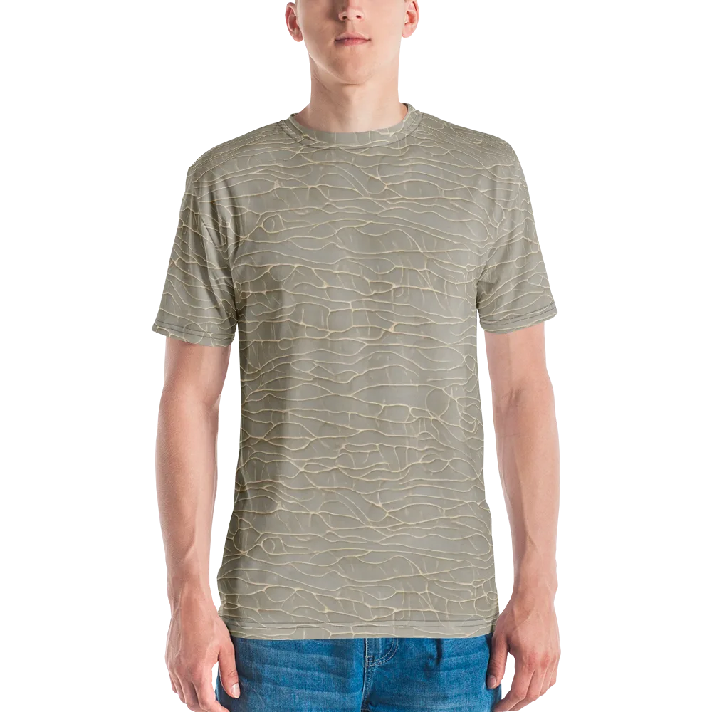 Ivory Vein on Men's Crew Neck T-Shirt — Front