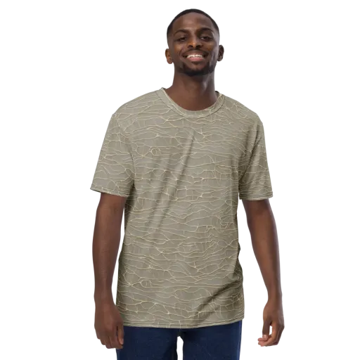 Ivory Vein on a Men's Crew Neck T-Shirt