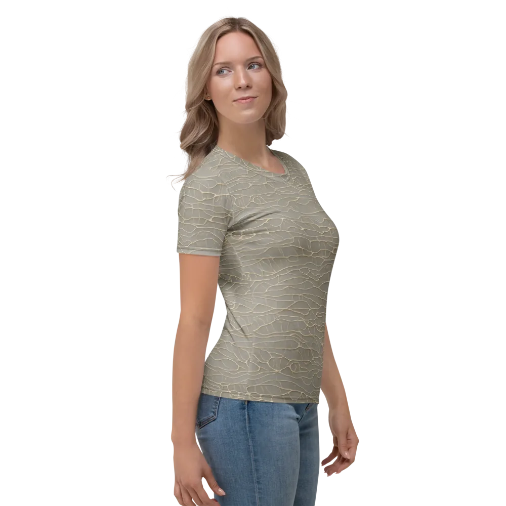 Ivory Vein on Women's Crew Neck T-Shirt — Right